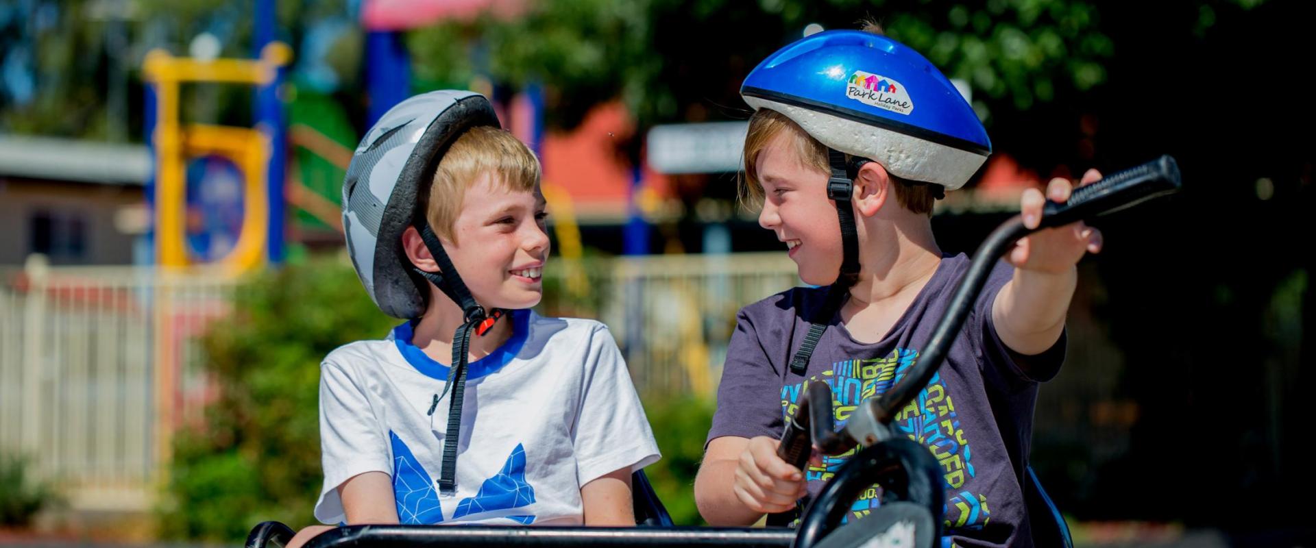 BIG4 Shepparton Park Lane Holiday Park - Boys on Pedal Go Karts